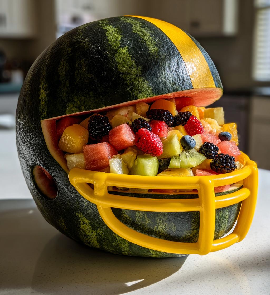 football helmet watermelon