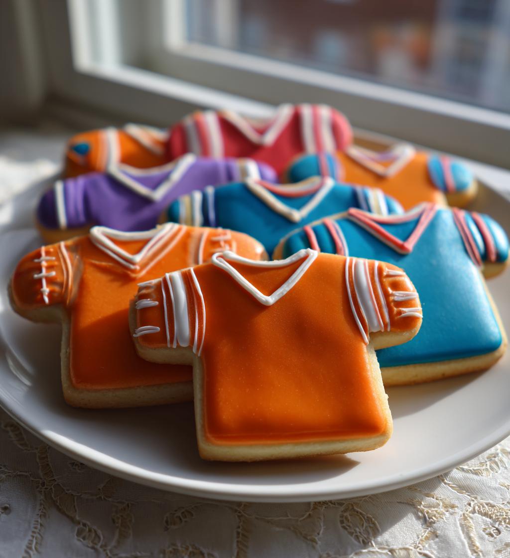football jersey cookies decorated