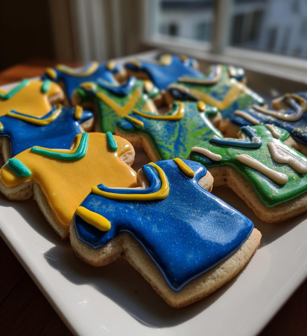 football jersey sugar cookies