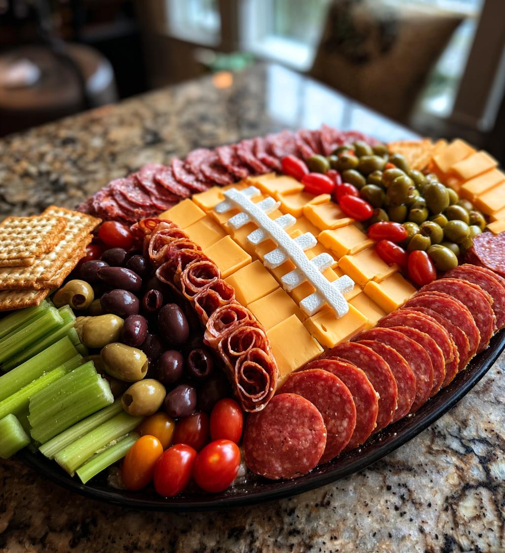 football meat and cheese tray