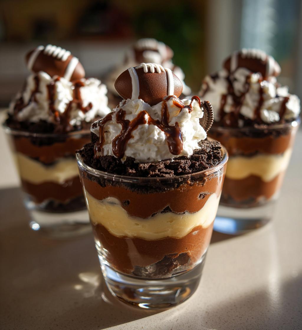 football pudding cups
