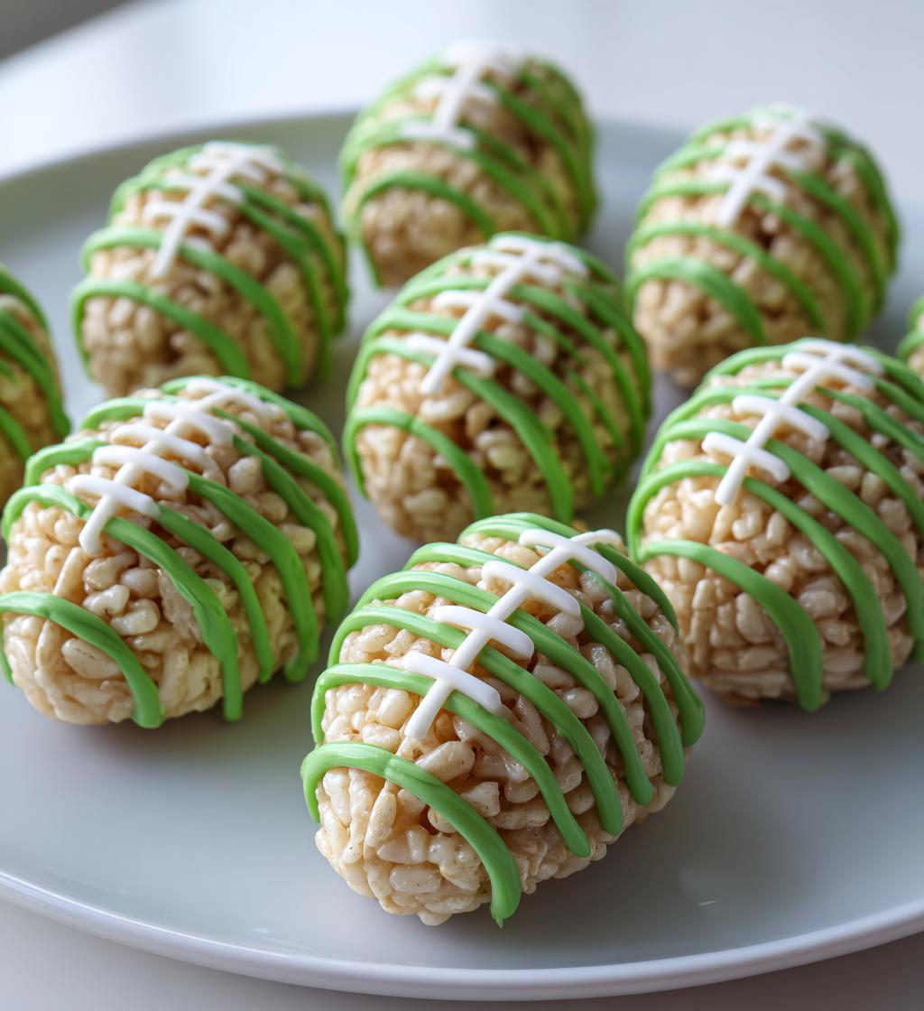 football rice krispie treats