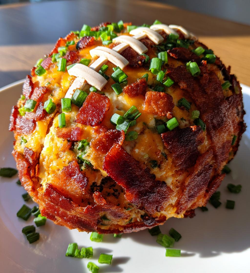 football shaped cheeseball