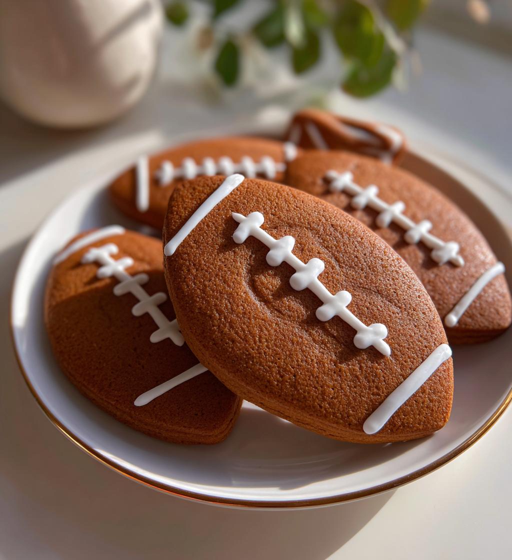 football shaped cookies