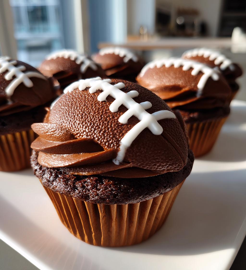 football shaped cupcakes