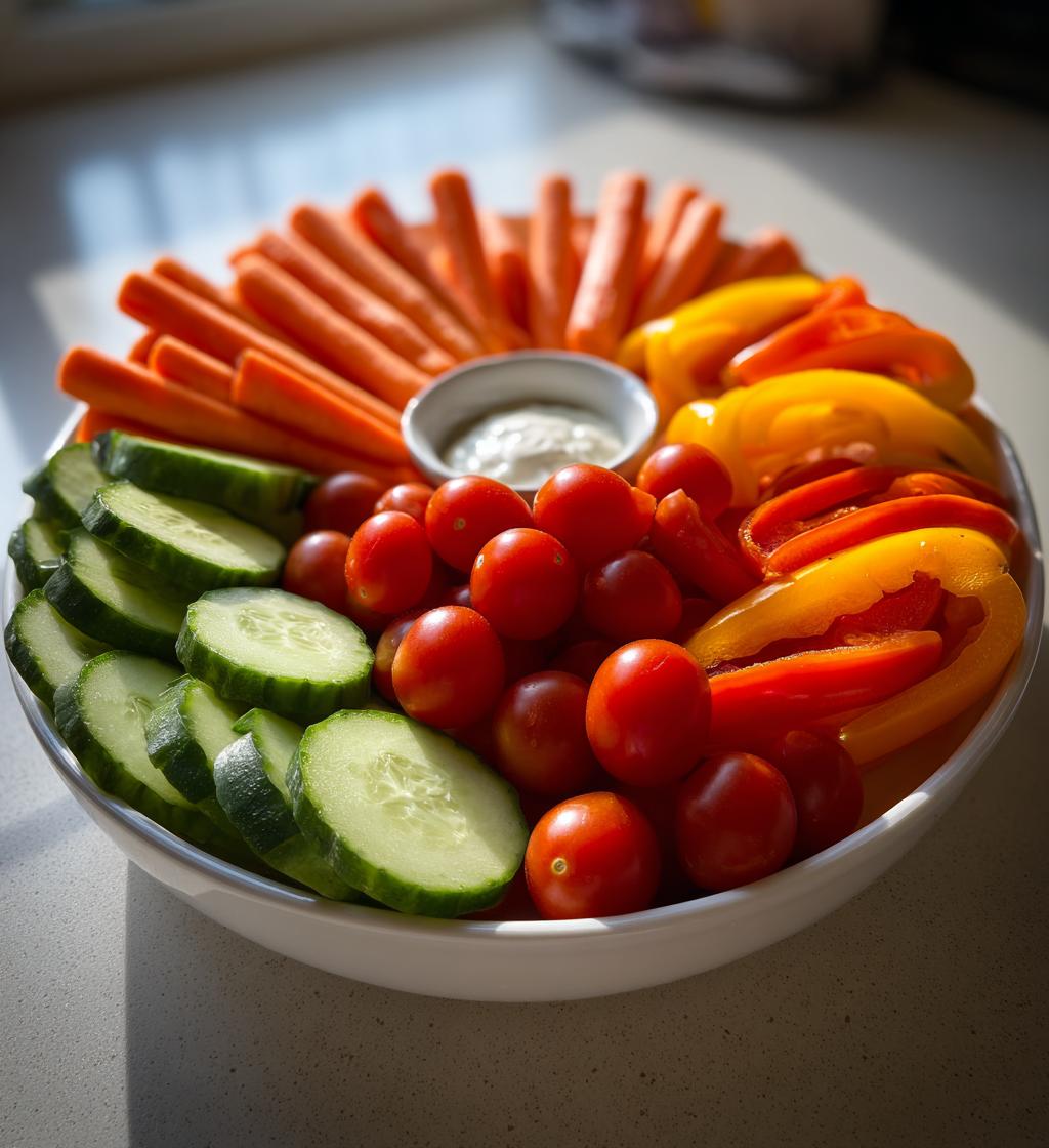 football shaped veggie tray
