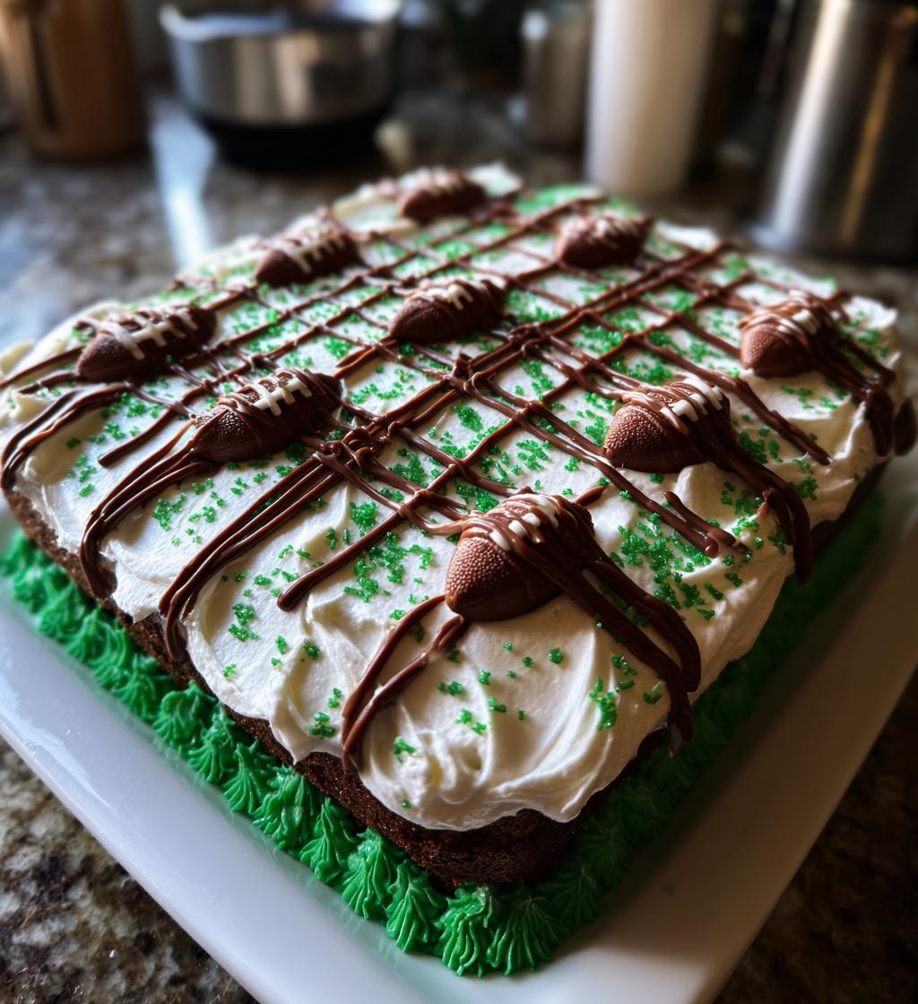 football sheet cake