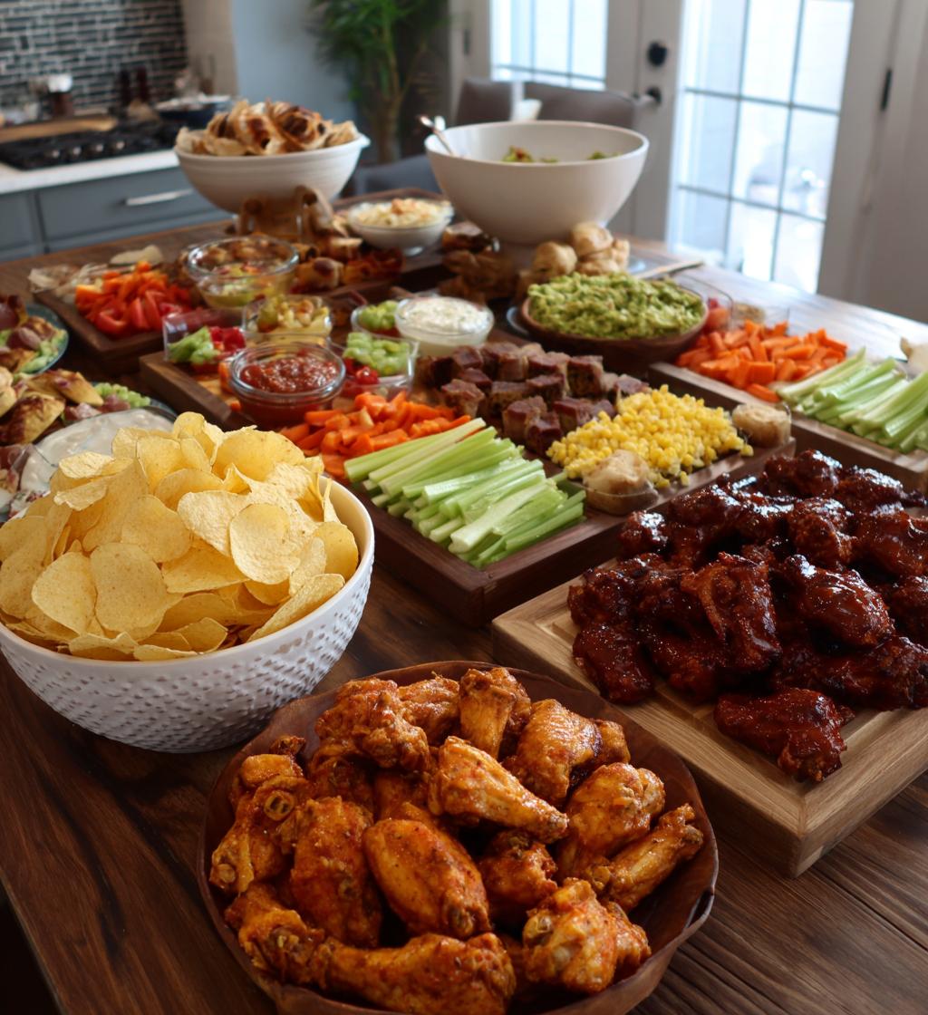 football snack table