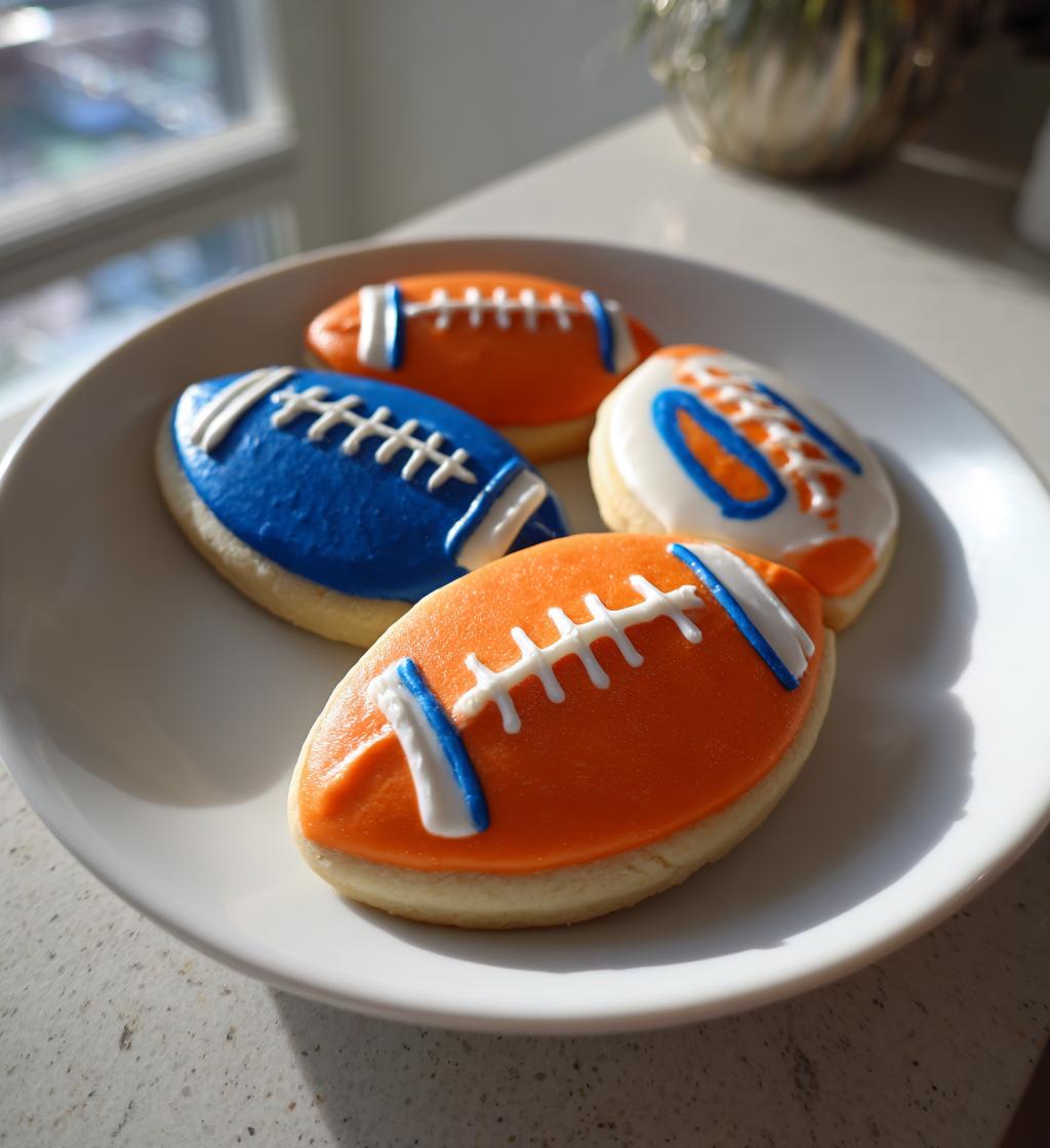 football sugar cookies
