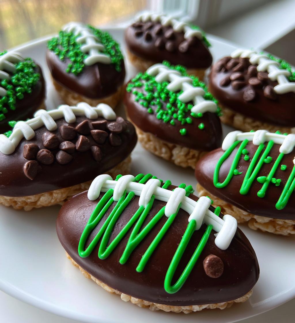 football theme rice krispie treats