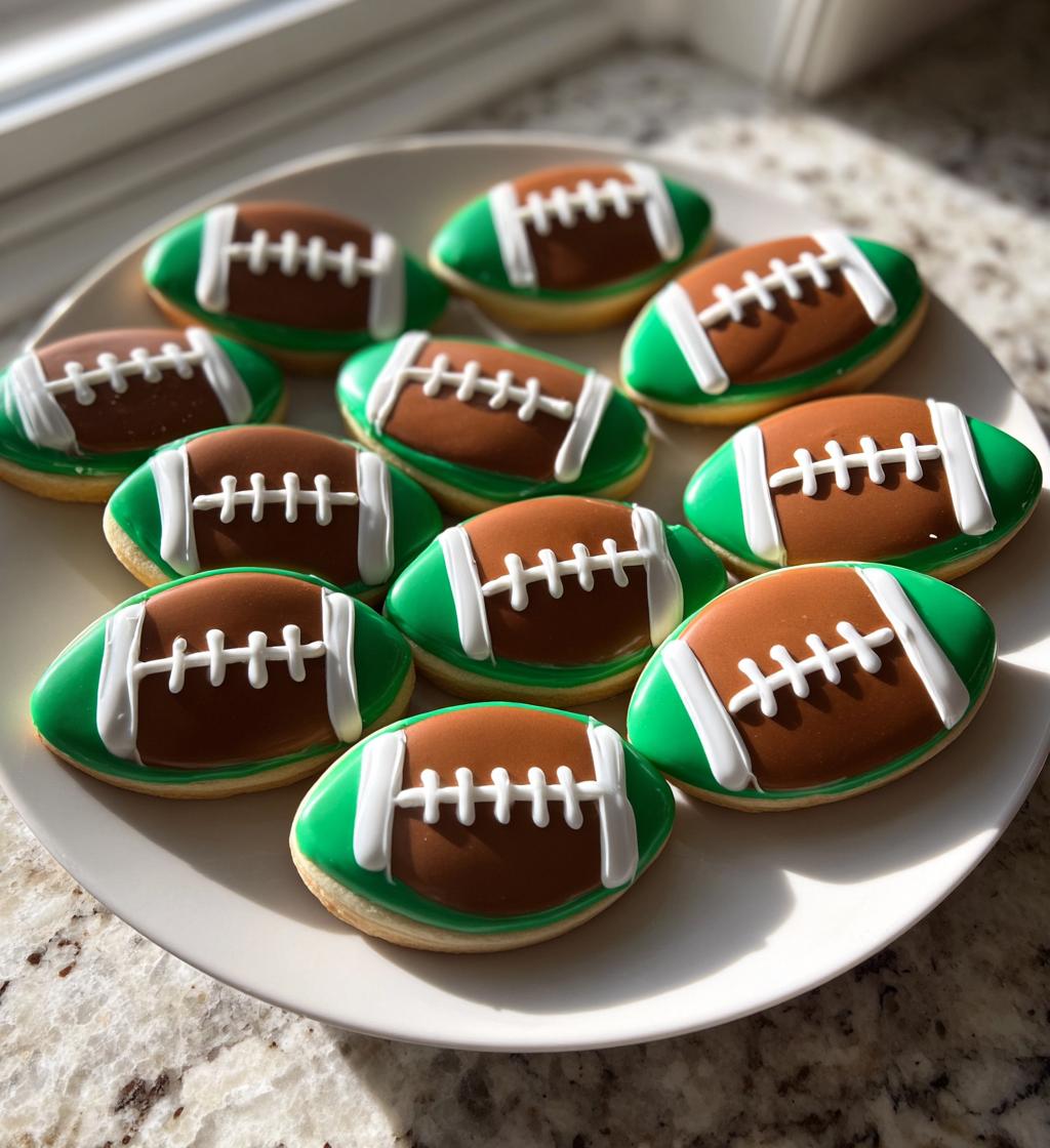 football theme sugar cookies