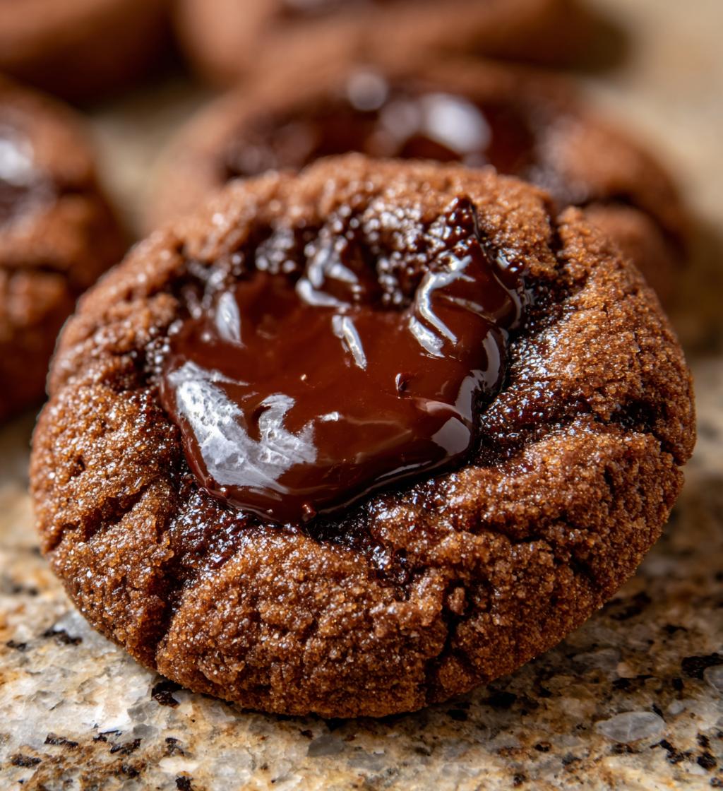 fudge thumbprint cookies