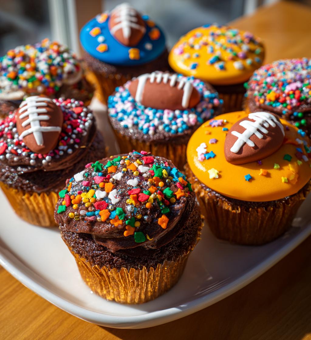 game day cupcake decorations