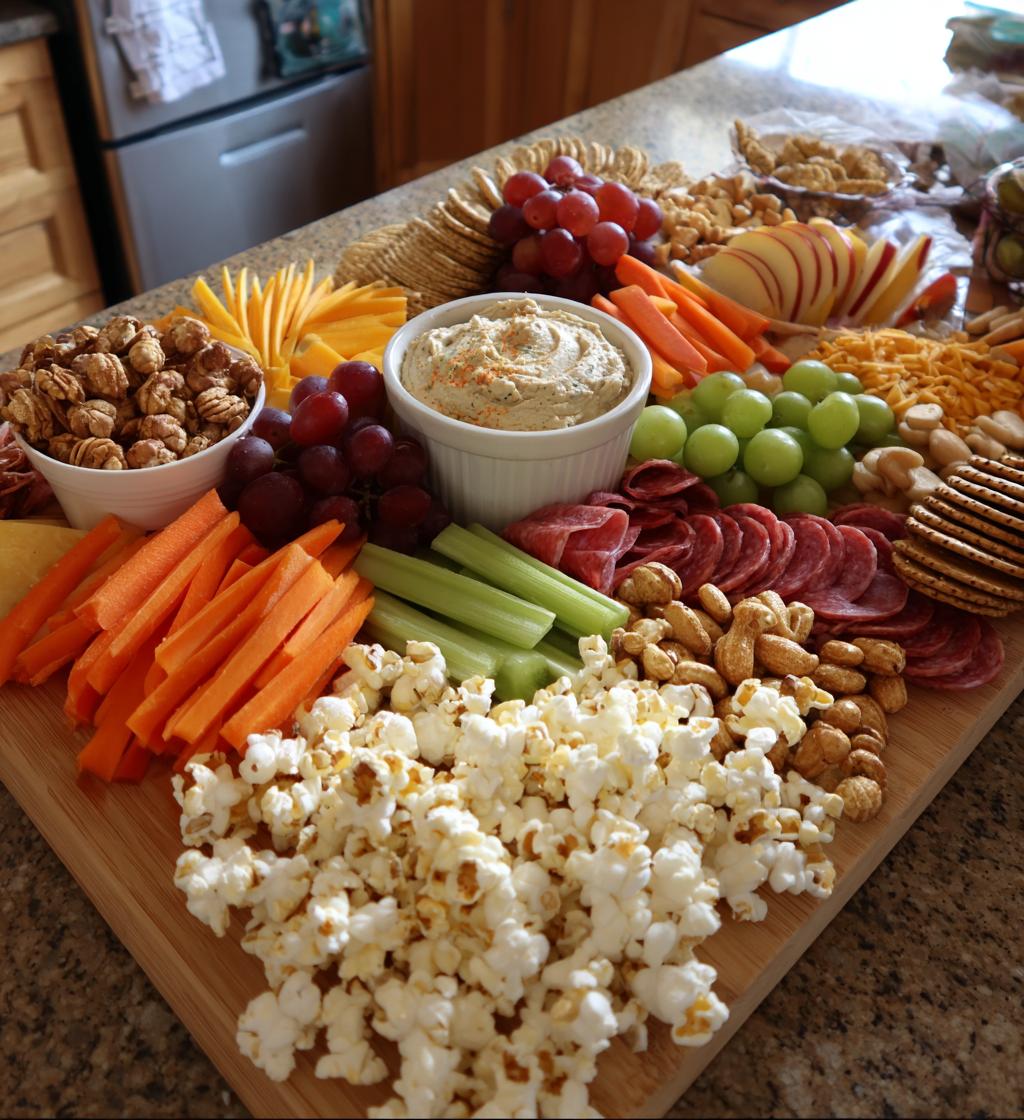 game day snack board