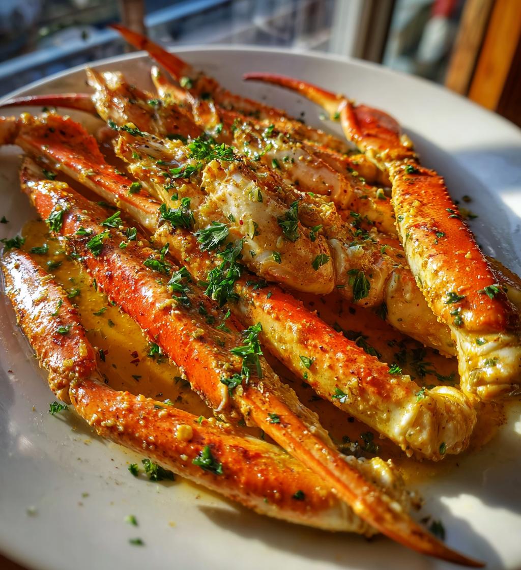 garlic butter baked crab legs