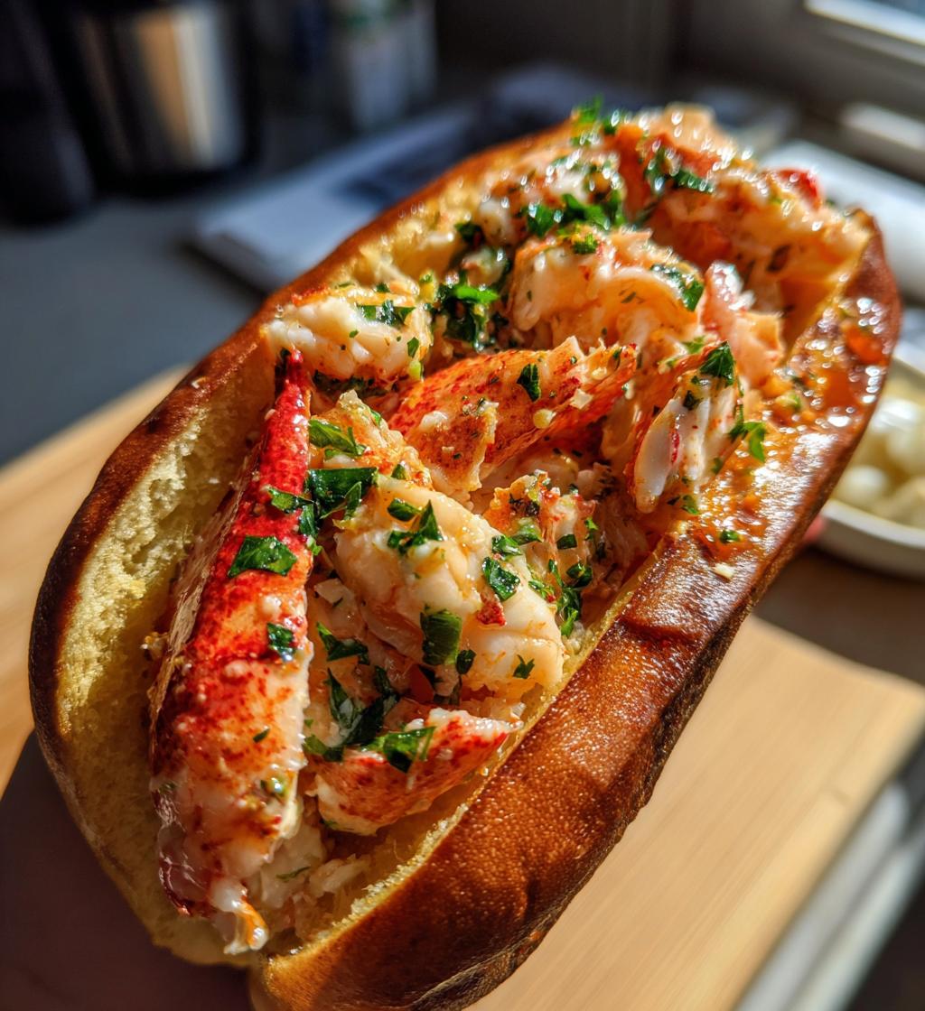 garlic butter lobster roll
