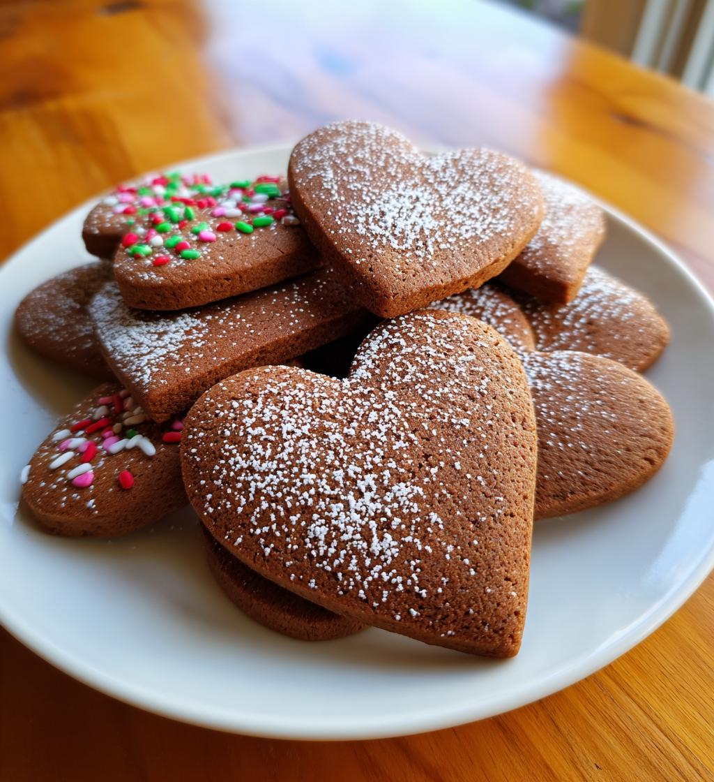 gingerbread cookies heart