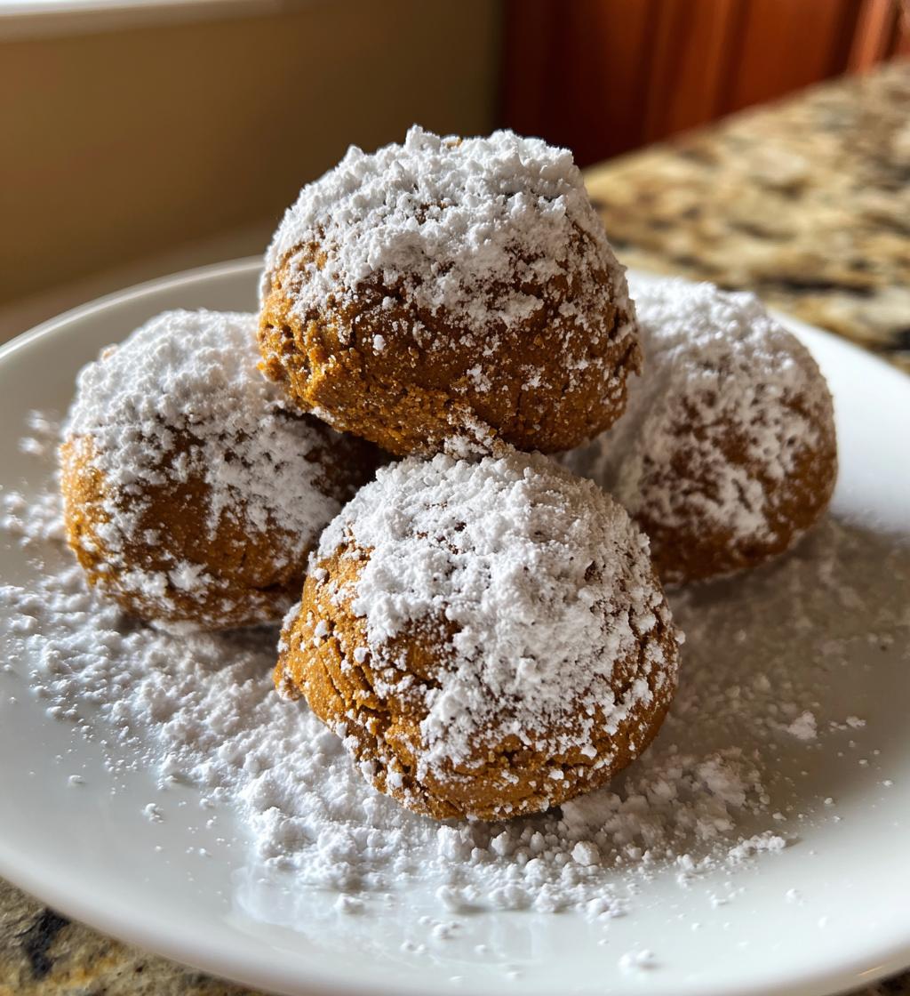 gingerbread snowball cookies