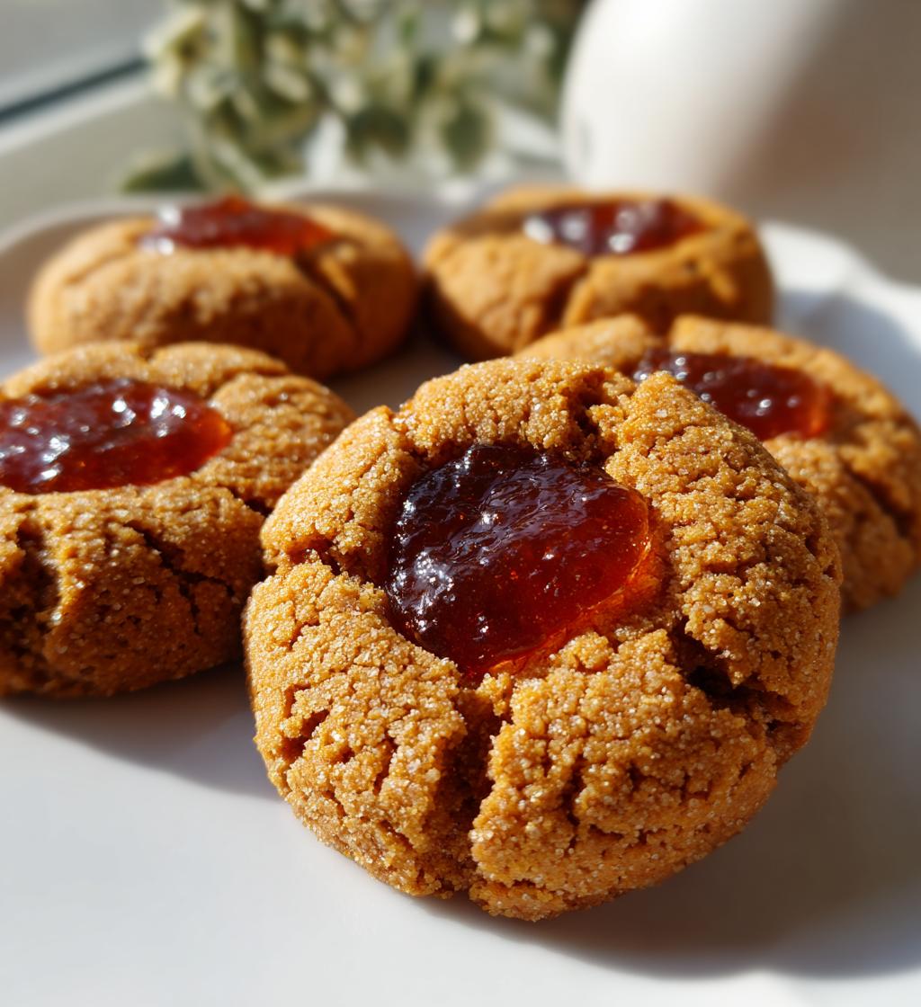 gingerbread thumbprint cookies