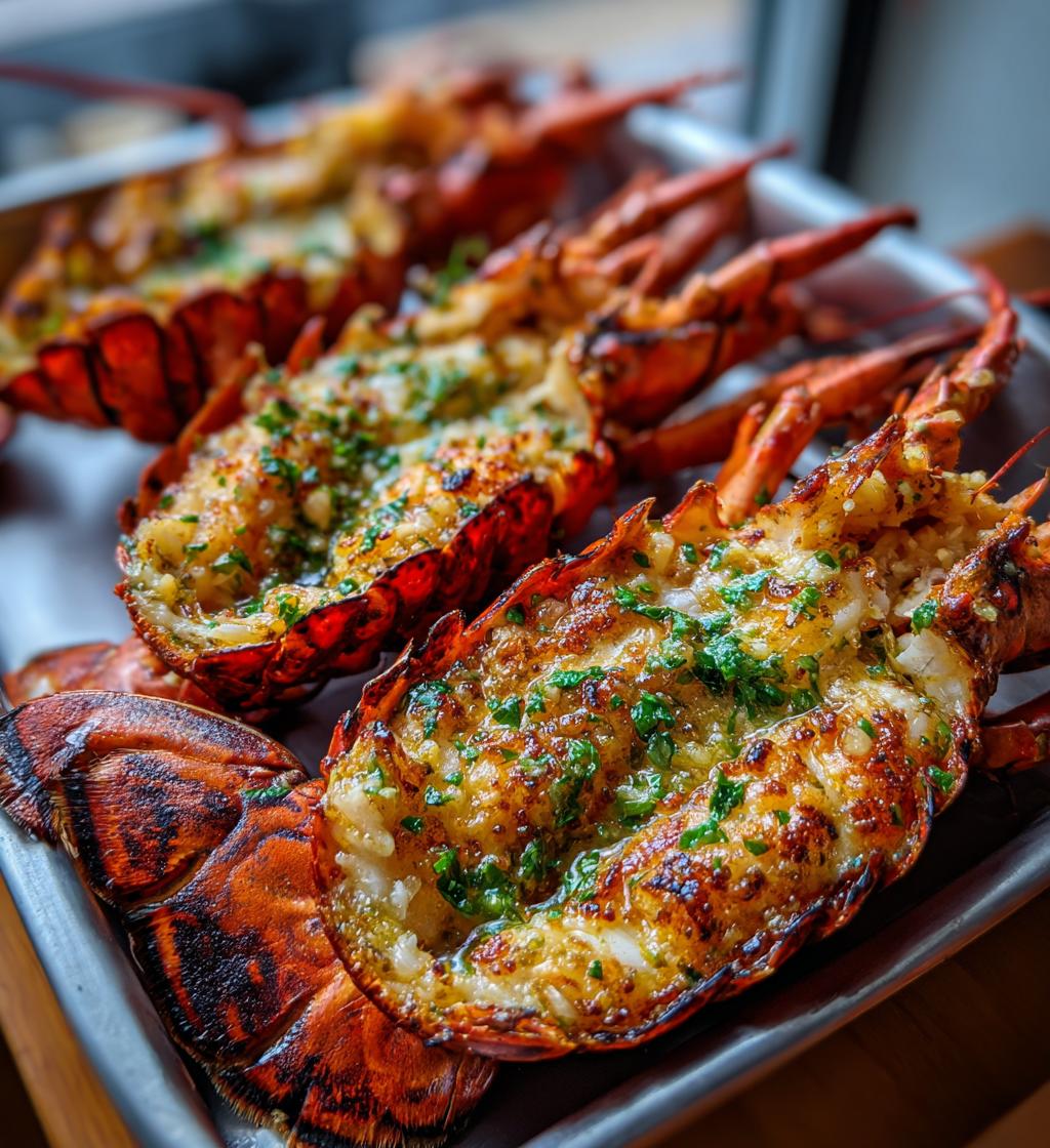 grilled lobster with garlic butter