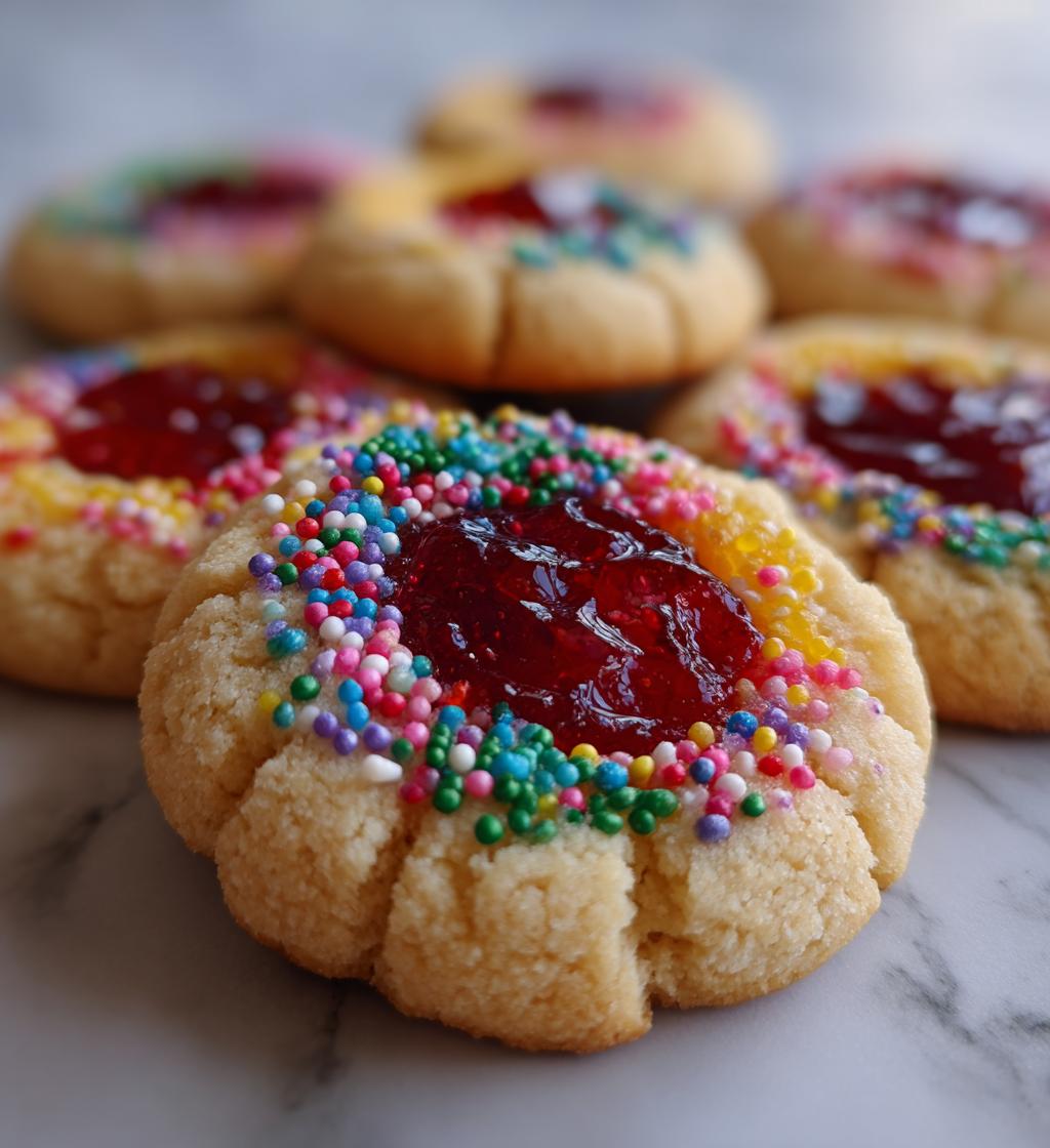 halloween thumbprint cookies