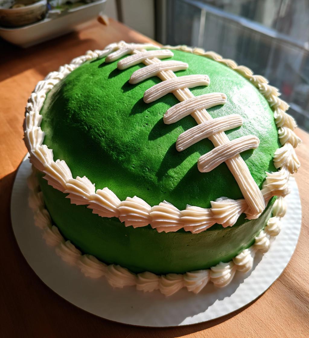 homemade football cake