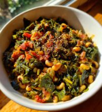 hottie black-eyed peas and greens