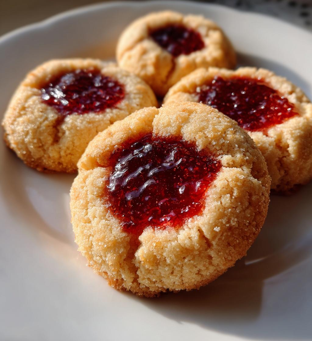 jam filled thumbprint cookies