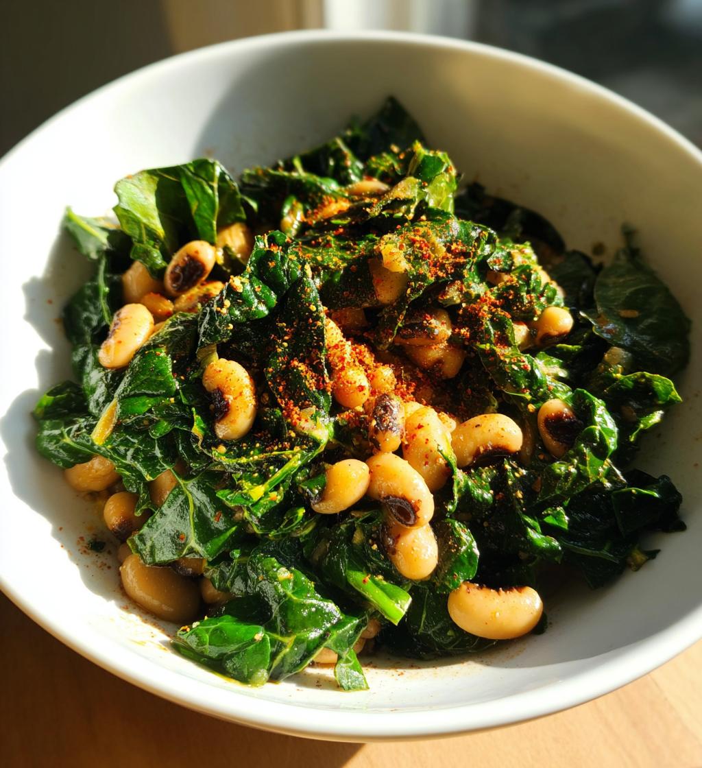 kale and black eyed peas