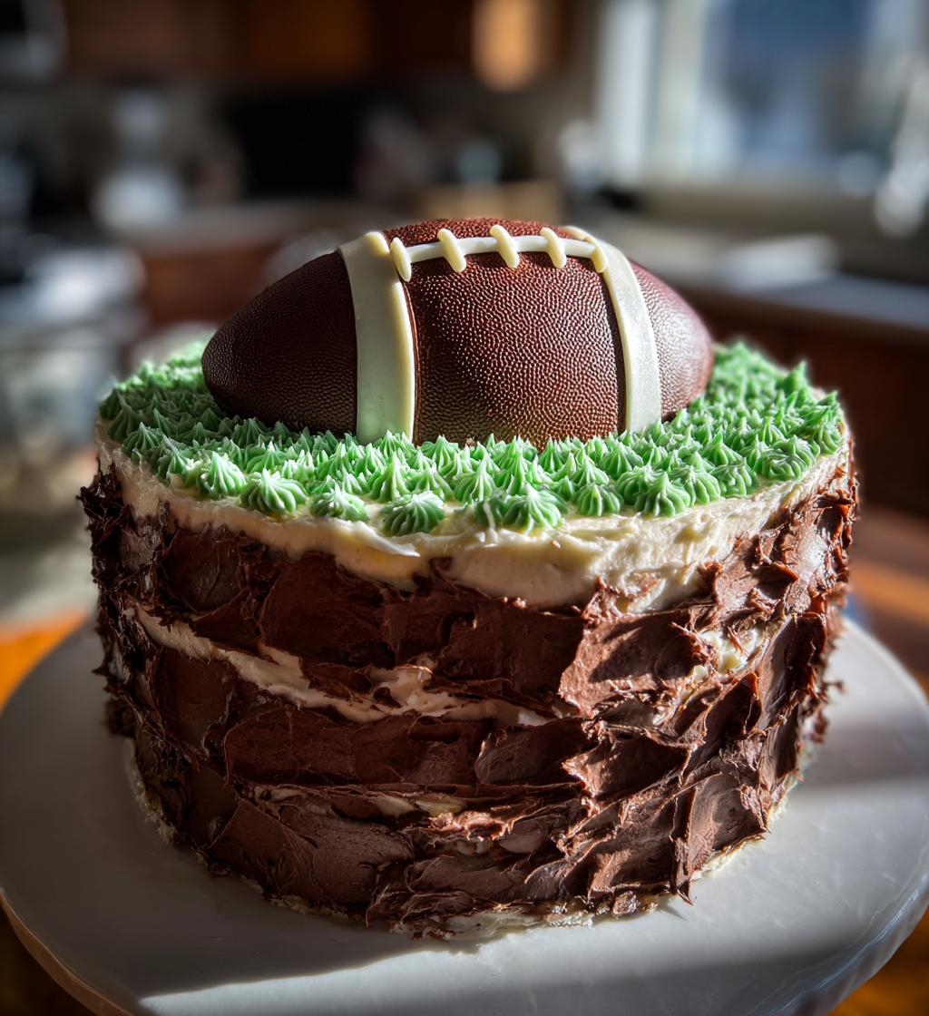 kids football birthday cake