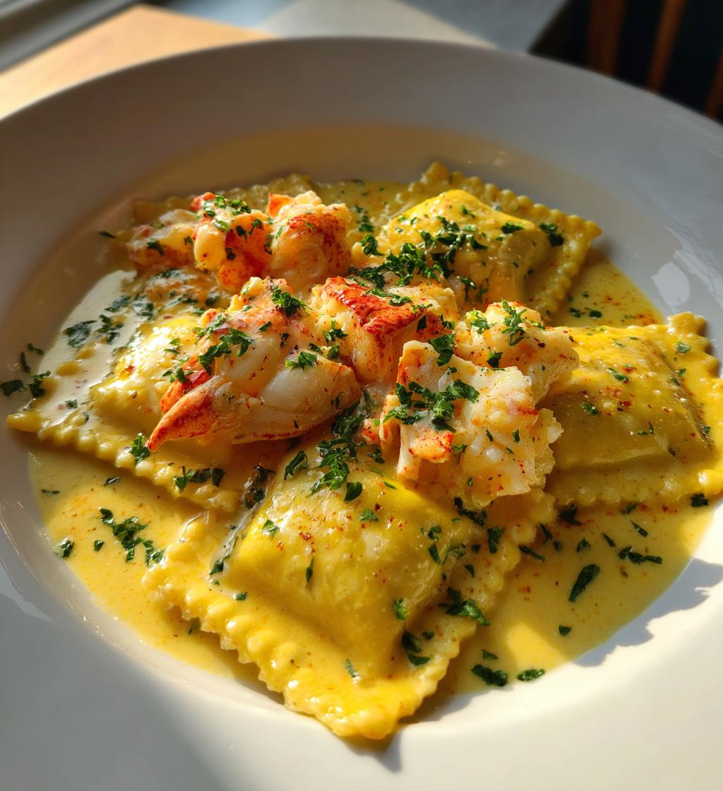lemon cream sauce for lobster ravioli