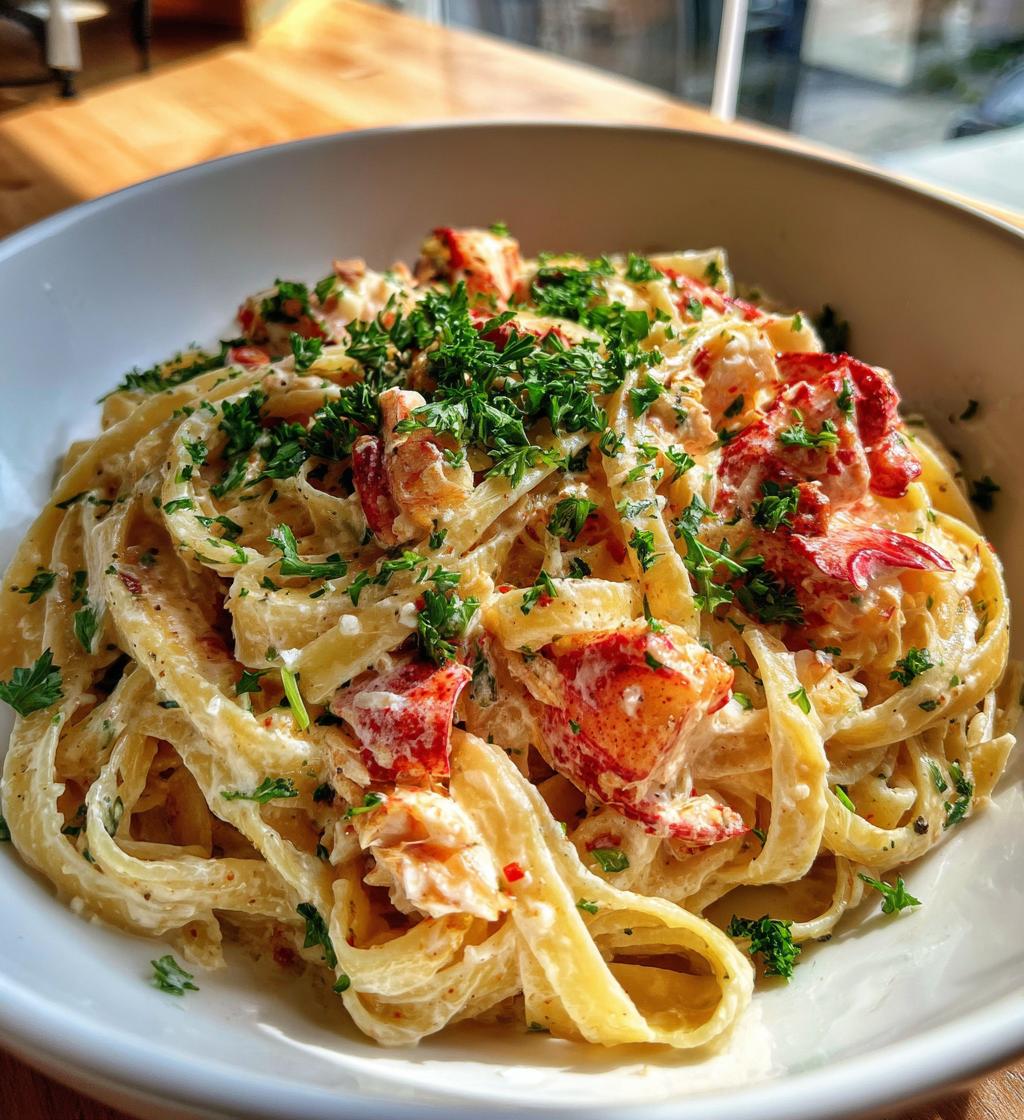 lobster alfredo pasta