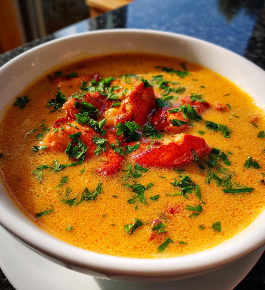 lobster bisque meal