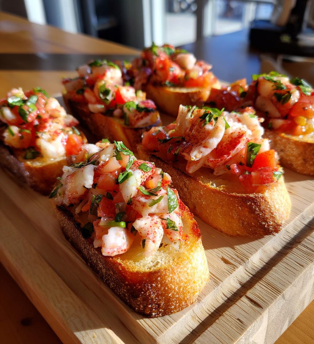 lobster bruschetta