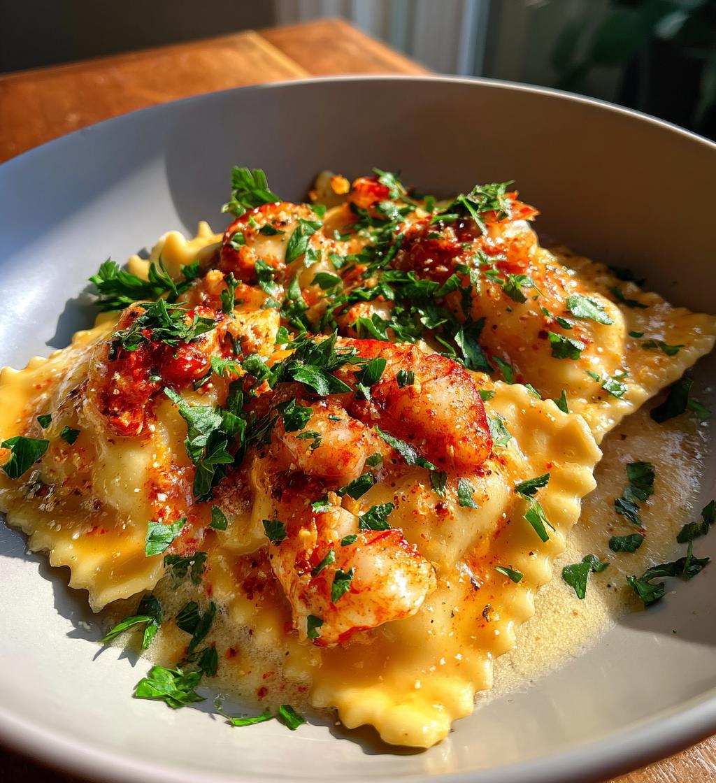 lobster ravioli sauce butter
