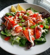 lobster salad plating