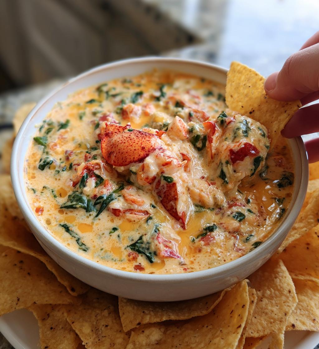 lobster spinach queso