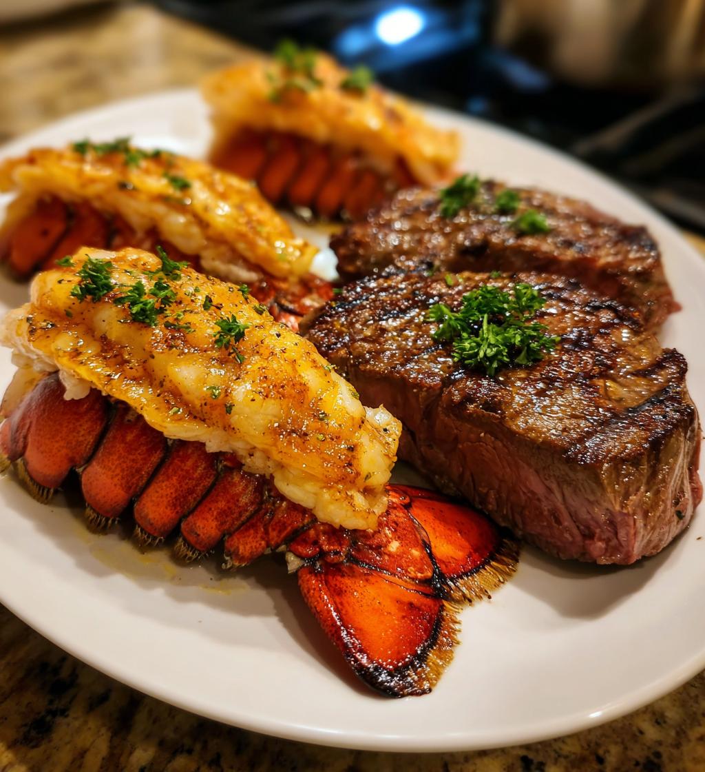 lobster tail and steak dinners