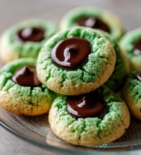mint thumbprint cookies