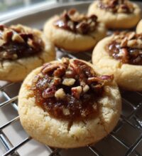 pecan pie thumbprint cookies
