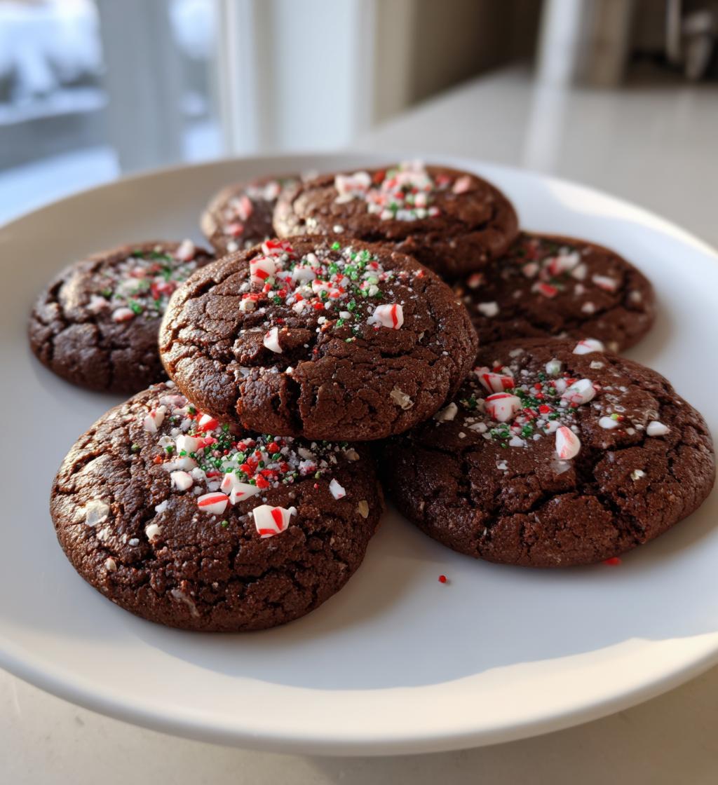 peppermint brownie cookies