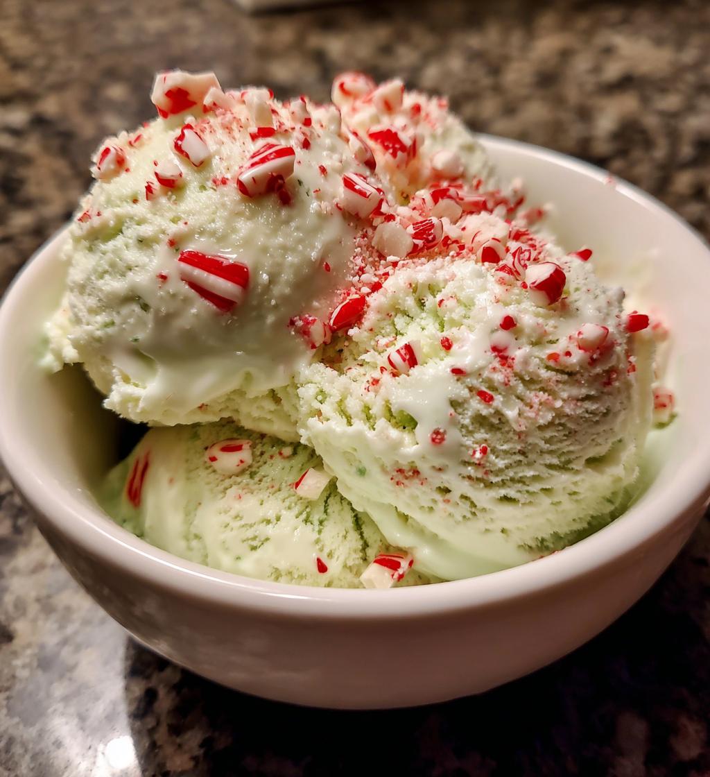 peppermint ice cream dessert