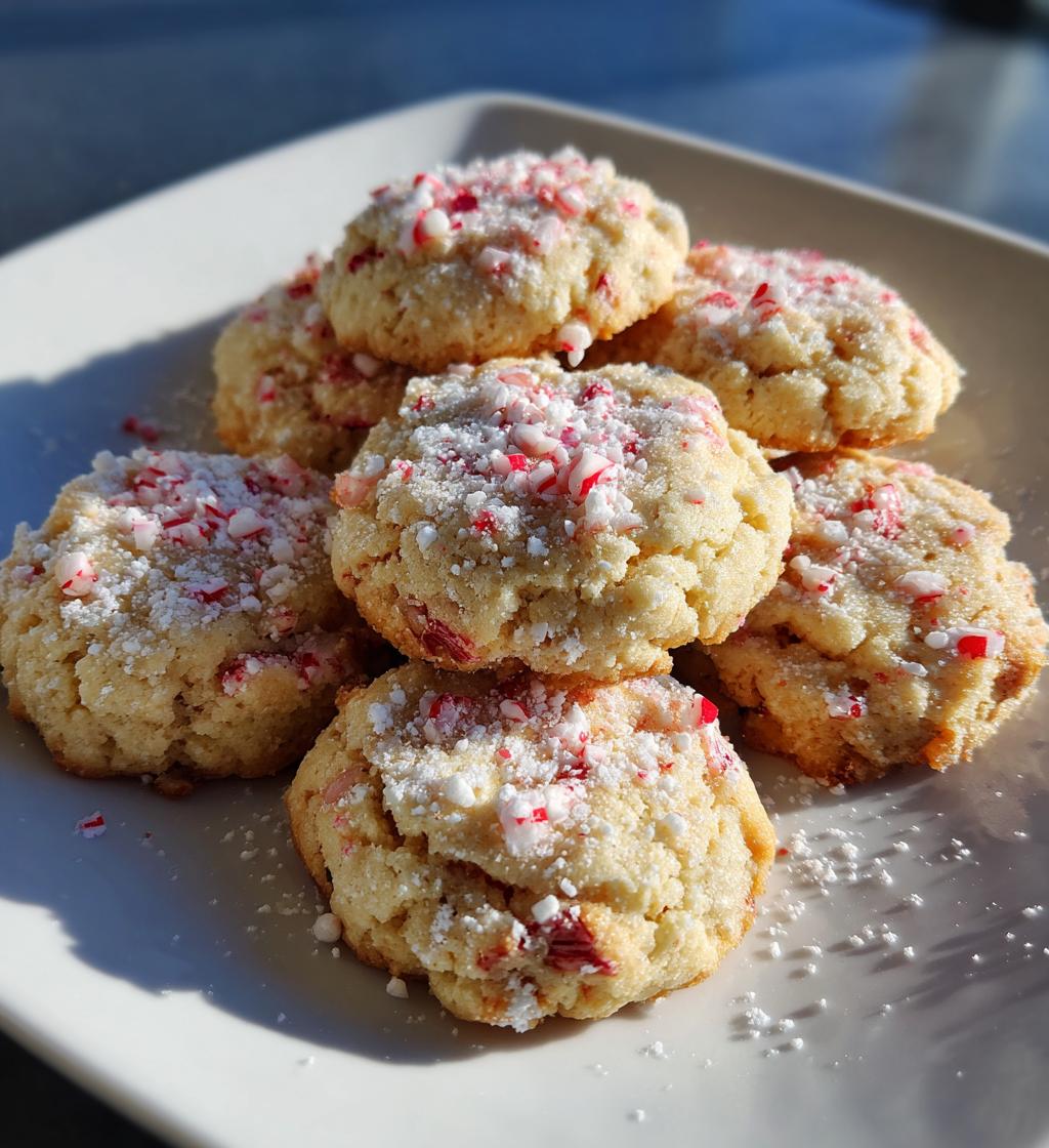 peppermint shortbread cookies