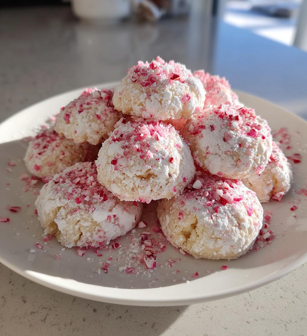 peppermint snowball cookies