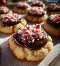 peppermint thumbprint cookies