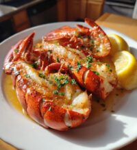 poached lobster