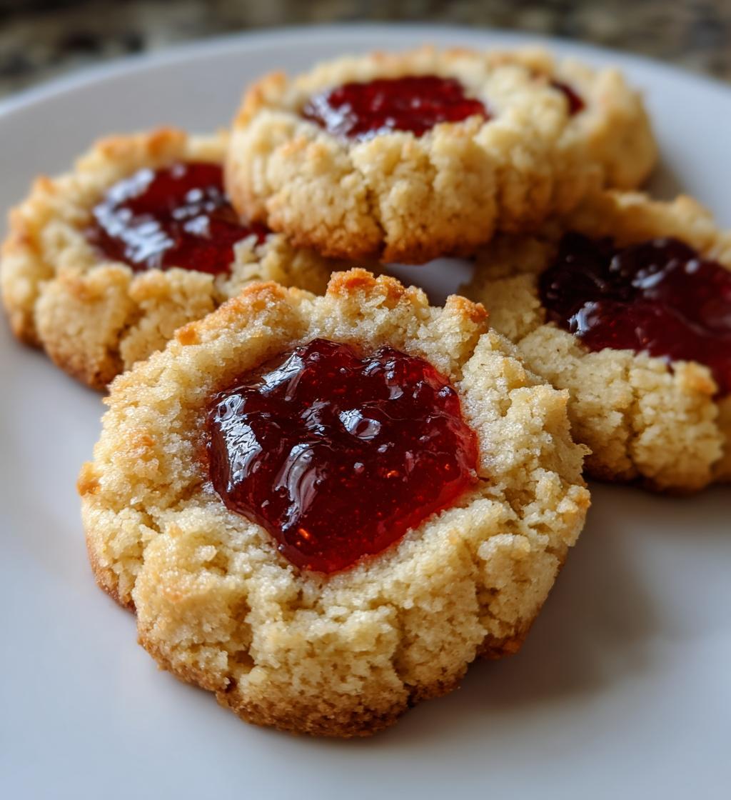 raspberry almond thumbprint
