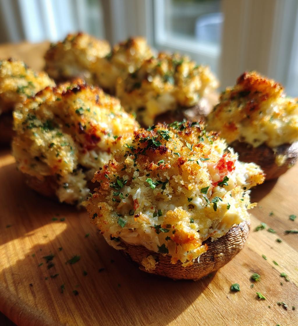 red lobster crab stuffed mushrooms
