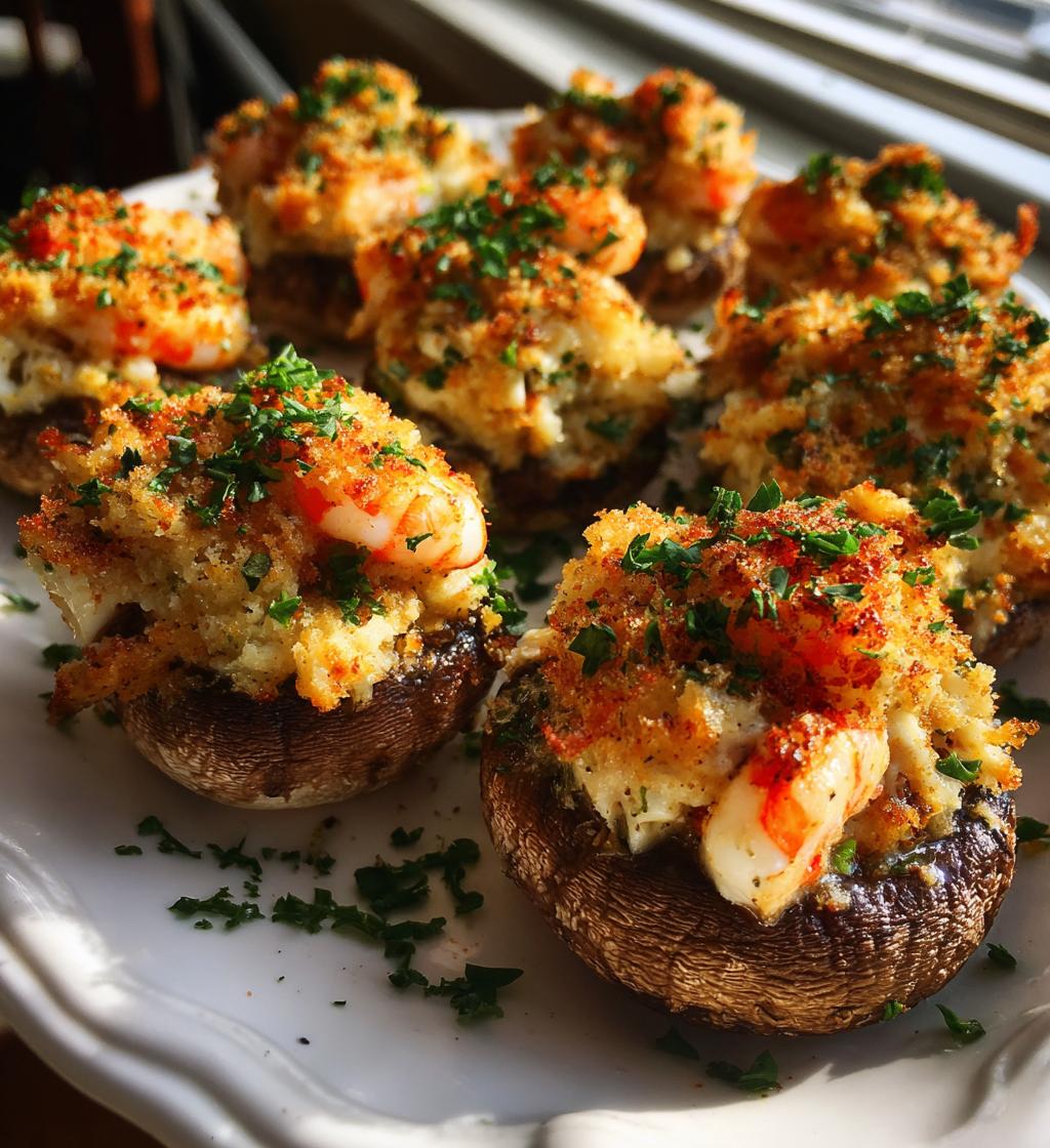 red lobster stuffed mushrooms