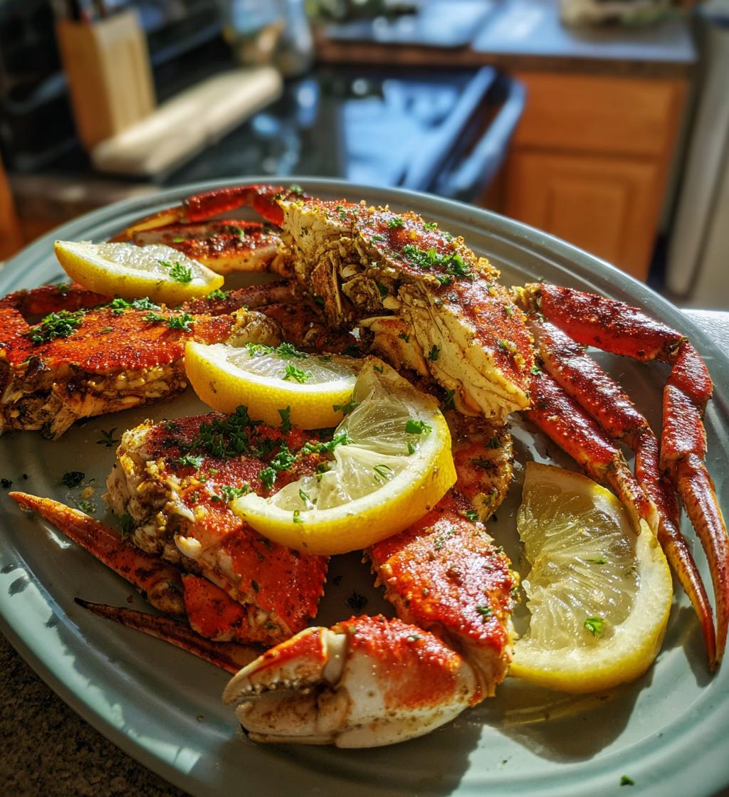 smoked crab legs in smoker